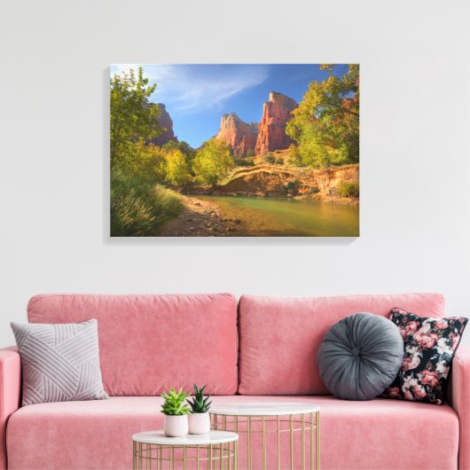 namiddag in Zion National Park Canvas Afdruk (Insitu (Woonkamer))