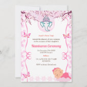 Namkaran Naming Ceremony Gouden Elementen Kaart (Voorkant)