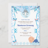 Namkaran Naming Ceremony Gouden Elementen Kaart (Voorkant)