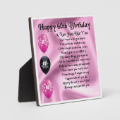 Nan Poem Plaque - 60e anniversaire (Recto)