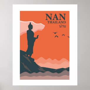 Nan Retro Style Thailand Reizen Muur Kunst Poster