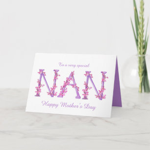 Nan waterverf Orchid aangepaste Moederdag Kaart