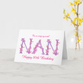 Nan waterverf Orchidee aangepaste 80ste verjaardag Kaart (Gele Bloem)