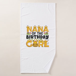 Nana 1e Verjaardag Meisje Giraffe Theme Party Zoo Badhanddoek