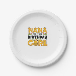 Nana 1e Verjaardag Meisje Giraffe Theme Party Zoo Papieren Bordje