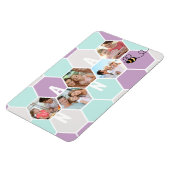 Nana 5 Foto Collage 4 Letter  Honeycomb Magneet (Linkerzijde)