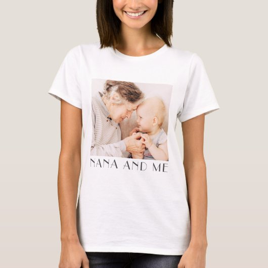 Nana and Me Minimalist Modern Chic Photo T-shirt (Voorkant)