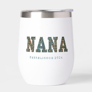 Nana année customisée - Mug à café fleuri tendance