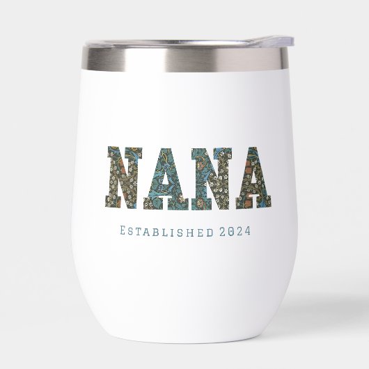 Nana année customisée - Mug à café fleuri tendance (Gauche)