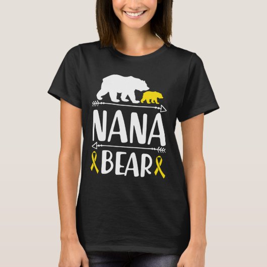Nana Beer Childhood Cancer Awareness Grandma of a T-shirt (Voorkant)