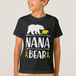 Nana Beer Childhood Cancer Awareness Grandma of a T-shirt