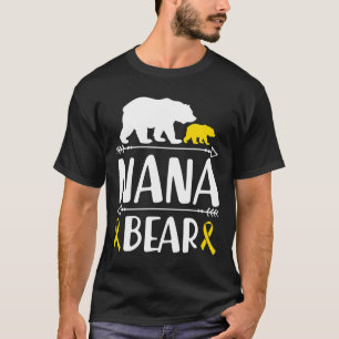 Nana Beer Childhood Cancer Awareness Grandma of a T-shirt