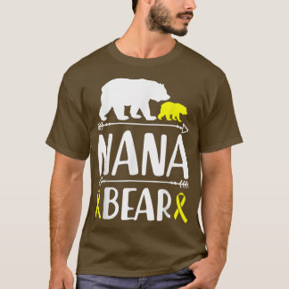 Nana Beer Childhood Cancer Awareness Grandma of a T-shirt
