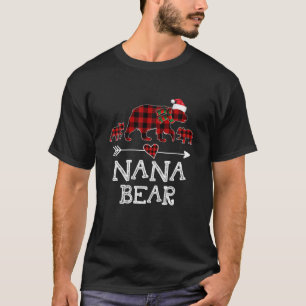 Nana Beer Kerstmis Pajama Red Pset Buffalo T-shirt