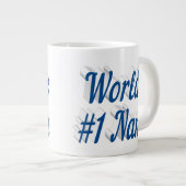 Nana bleu marine demi-texte tasse de café géant (Devant droit)