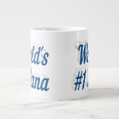 Nana bleu marine demi-texte tasse de café géant (Devant)