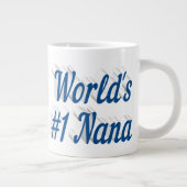 Nana bleu marine demi-texte tasse de café géant (Droite)