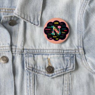 Nana Bloem Bloem Naam Initiaal Ronde Button 5,7 Cm