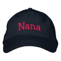 Nana brodé Casquette de baseball Marine rose chaud