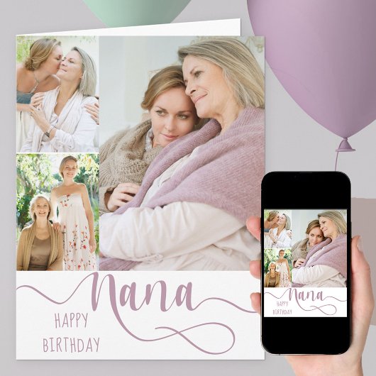 Nana Calligraphy 3 Happy Birthday Kaart