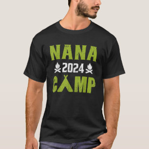 Nana Camp 2024 Familie Vakantie Zomer Camping Crew T-shirt