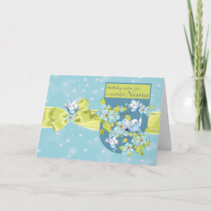 Nana, Carte De Voeux Anniversaire Avec De Jolies O