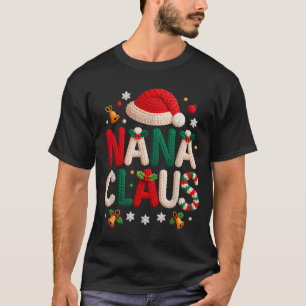 Nana Claus Gebreide Ontwerp Oma Pyjama Familie Ma T-shirt