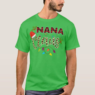 Nana Claus Grandma Santa Buffalo Pset Leopard Xma T-shirt