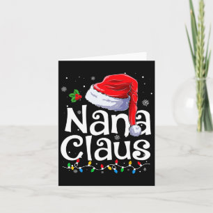 Nana Claus Kerstmis Kerstman Matching Familie Kers Kaart