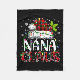 Nana Claus Kerstverlichting Matching Familie Xmas Fleece Deken