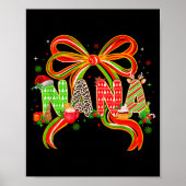Nana Coquette Bow Christmas Pajamas Xmas Tree Coco Poster (Voorkant)