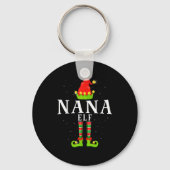 Nana Elf Christmas Matching Xmas Pajama Sleutelhanger (Voorkant)