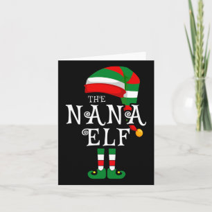 Nana Elf Family Kerstmis Matching Pajamas Group X Kaart