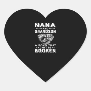 Nana en Grandson, een obligatie die kan worden geb Hart Sticker
