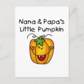 Nana en Papa's Little Pumpkin T-shirts Briefkaart (Voorkant)