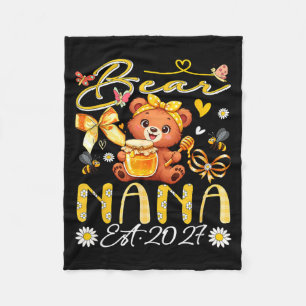 Nana Est 2027 Bloem Das Moederdag Beer Fleece Deken