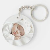 Nana Est jaar handgeschreven script met hart foto Sleutelhanger (Achterkant)