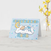 Nana feliciteert nieuwe baby kaart (Gele Bloem)