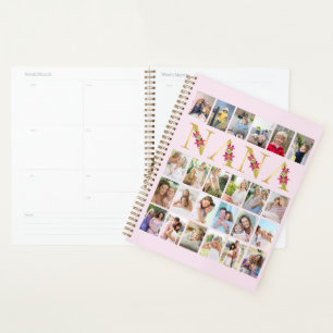 Nana Floral Gold Letters 24 Verticale fotocollage Planner