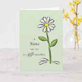 Nana Gift van God Daisy Religieuze Grootouders Kaart (Gele Bloem)