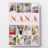 Nana Gold Flower Letters 12 Vertical Photo Collage Fotoplaat (voorkant)