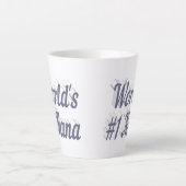 Nana gray text Moederdag Latte Mok (Voorkant)