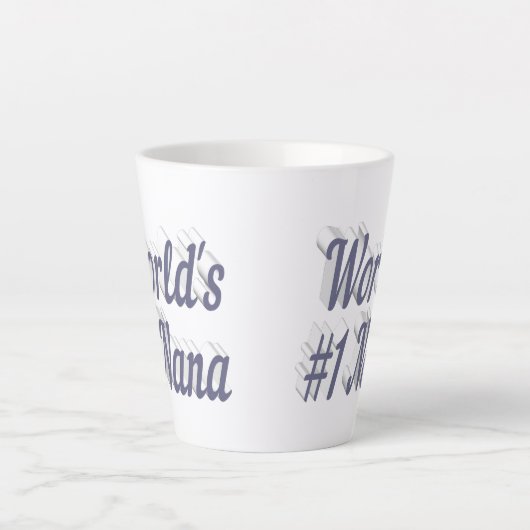 Nana gray text Moederdag Latte Mok (Voorkant)