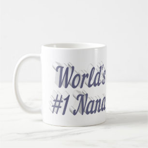 Nana grijze halve tekst koffie mok