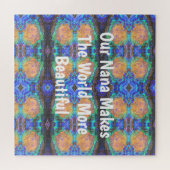 Nana Groovy Neon Color Abstracte Hippie Legpuzzel (Horizontaal)