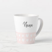Nana Heart Champagne Rose Latte Mug (Angle droit)