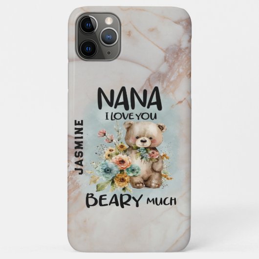 Nana I Love You Beary Much - Gepersonaliseerde naa Case-Mate iPhone Case (Achterkant)