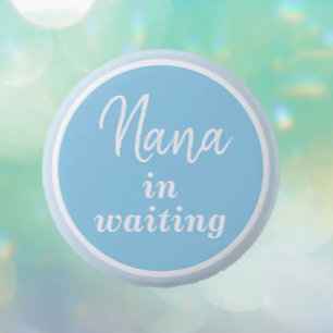 Nana in wachtende BLUE-toets Ronde Button 5,7 Cm