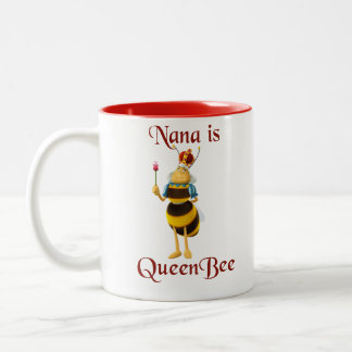 Nana is Queen Bee Tweekleurige Koffiemok