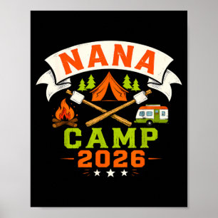 Nana Kamp 2026 Familie Zomer Vakantie Camping Crew Poster